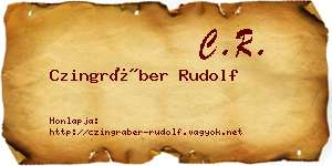 Czingráber Rudolf névjegykártya
