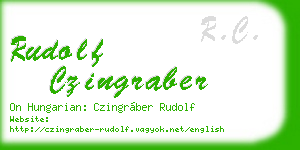 rudolf czingraber business card